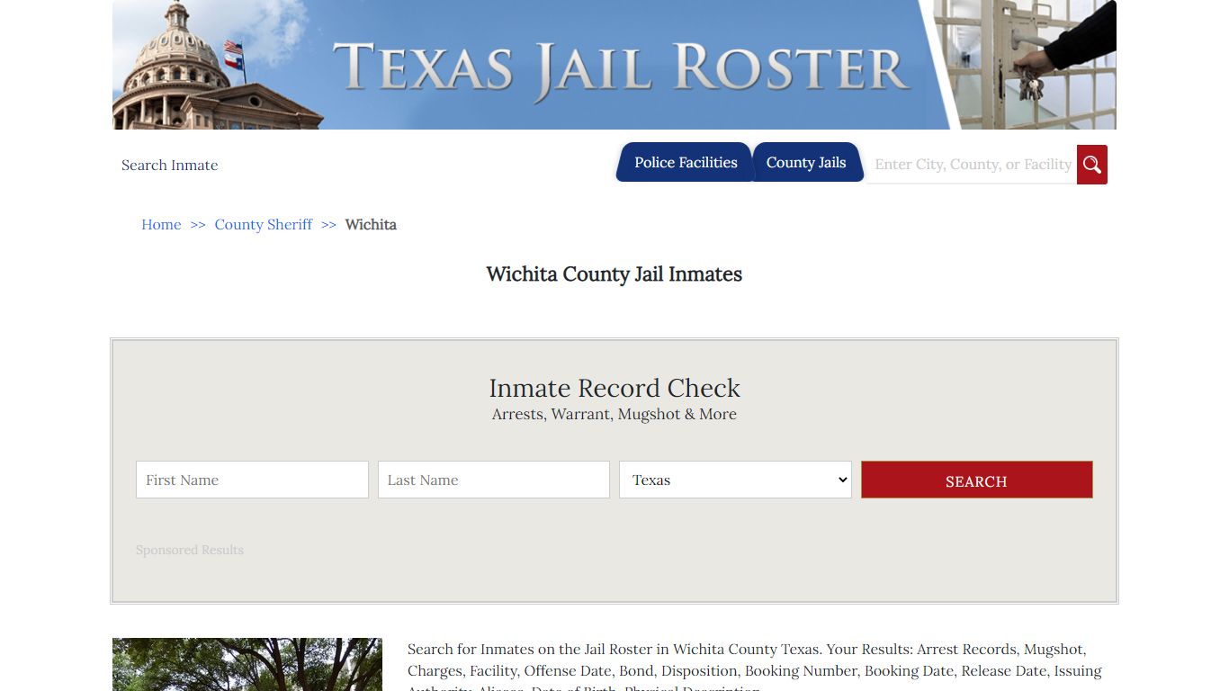 Wichita County Jail Inmates | Jail Roster Search